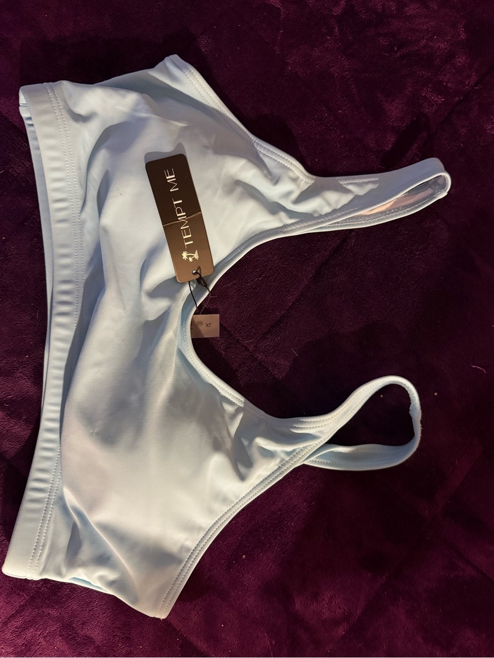 Tempt Me Light Blue Sports Bra - Women's Active Support